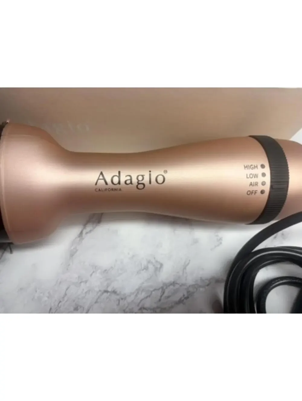 Adagio Professional Blowout Brush Rose Gold Hair Dryer Brush 1000W Volumizer